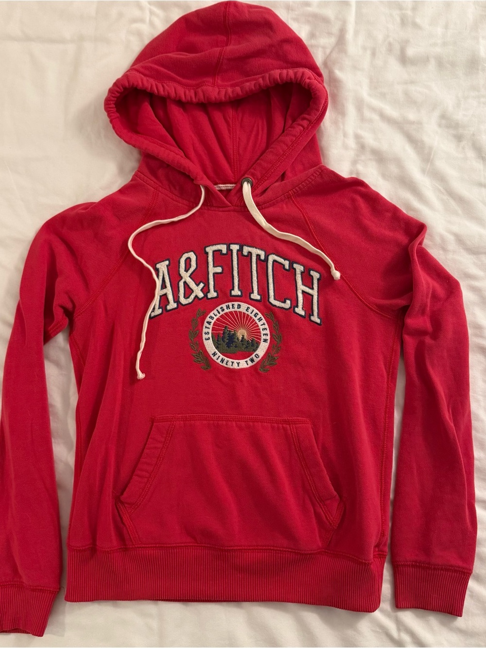 y2k Abercrombie & Fitch pink Hoodie with Logo